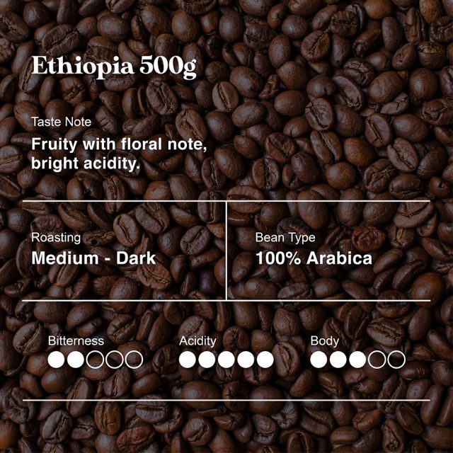 View of Ethiopian Coffee Beans & Ground Coffee 500G | Mister Coffee