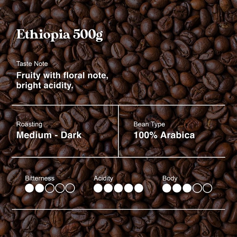 Ethiopia Coffee Bean & Ground Coffee (500g) - Buy At Mister Coffee