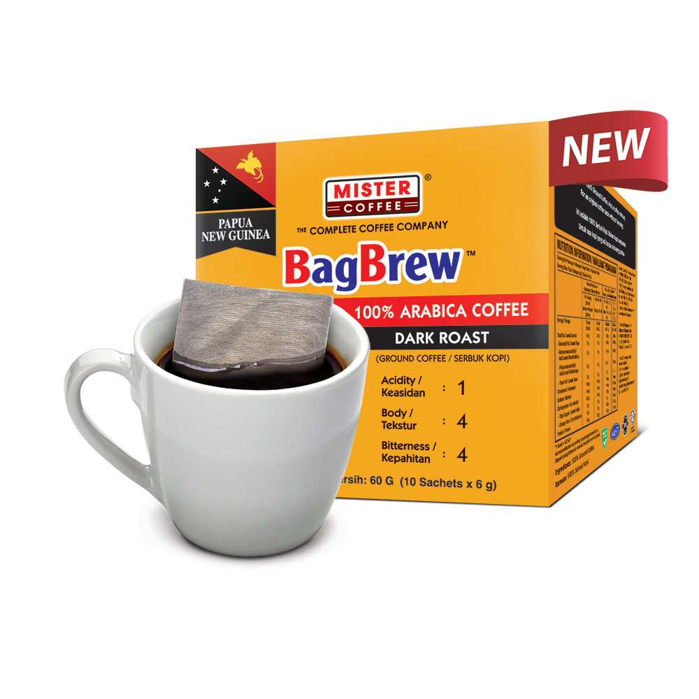 BagBrew Papua New Guinea Dark Roast | (10 sachets x 10g)